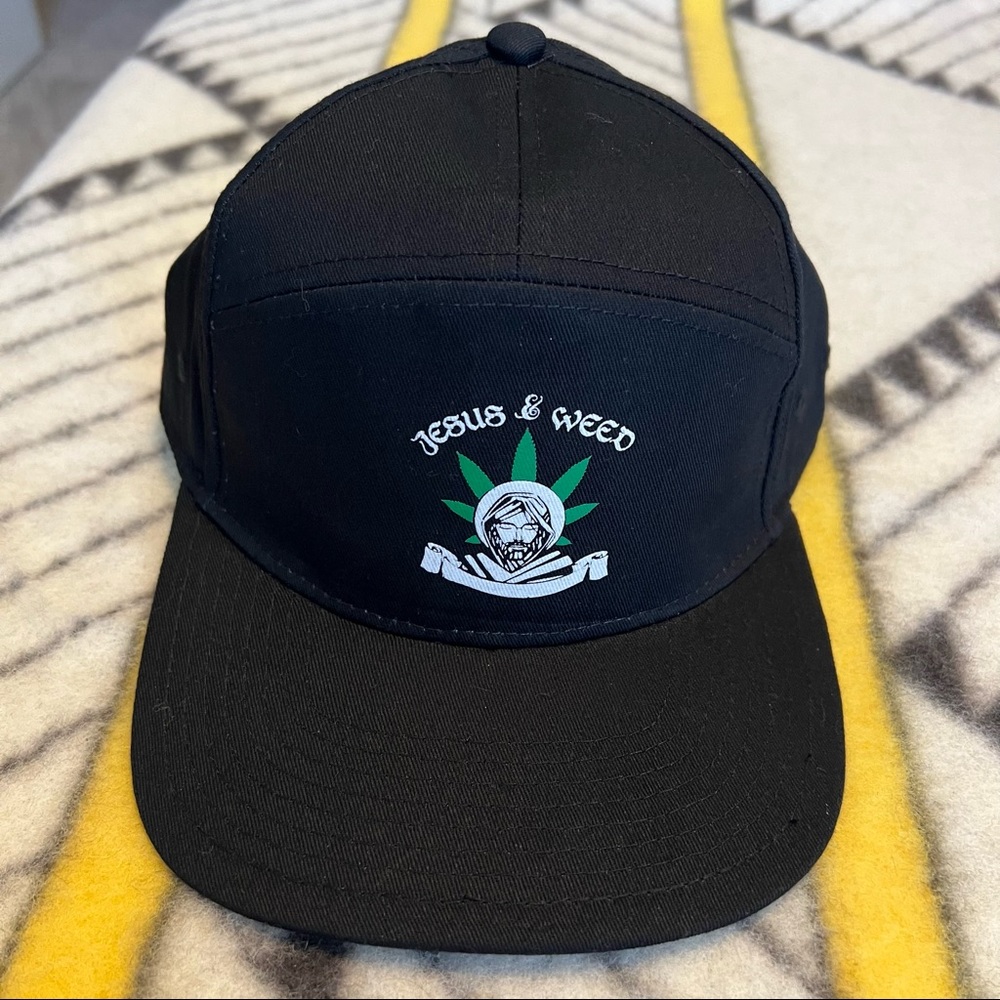 Jesus and weed 5-panel Hat